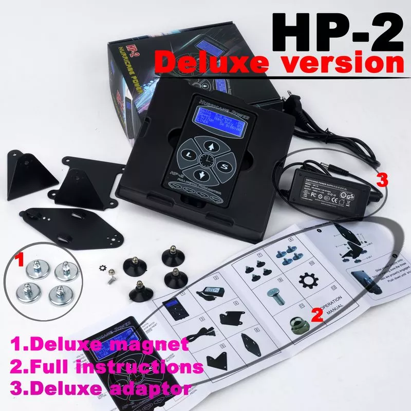 100% Asli Hurricane HP-2 Tattoo Power Supply Kotak Hijau