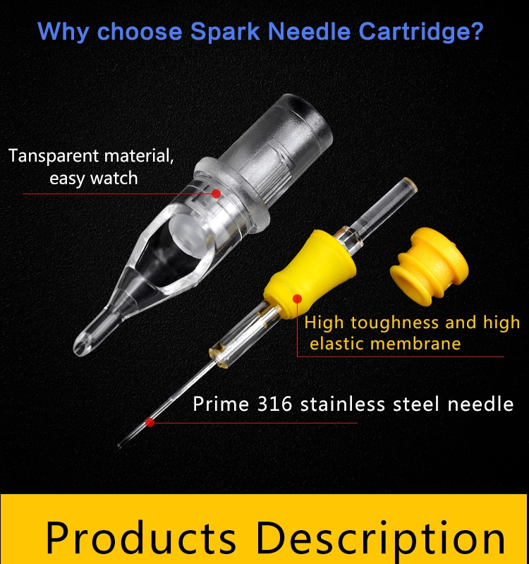 100% Asli Spark Tattoo Needle Membrane Tattoo Cartridge