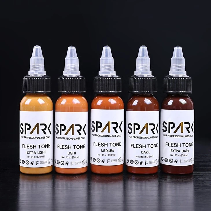 30ml/Bottle 5 Color Skin Tone Color Tattoo Ink For Body Art suppliers