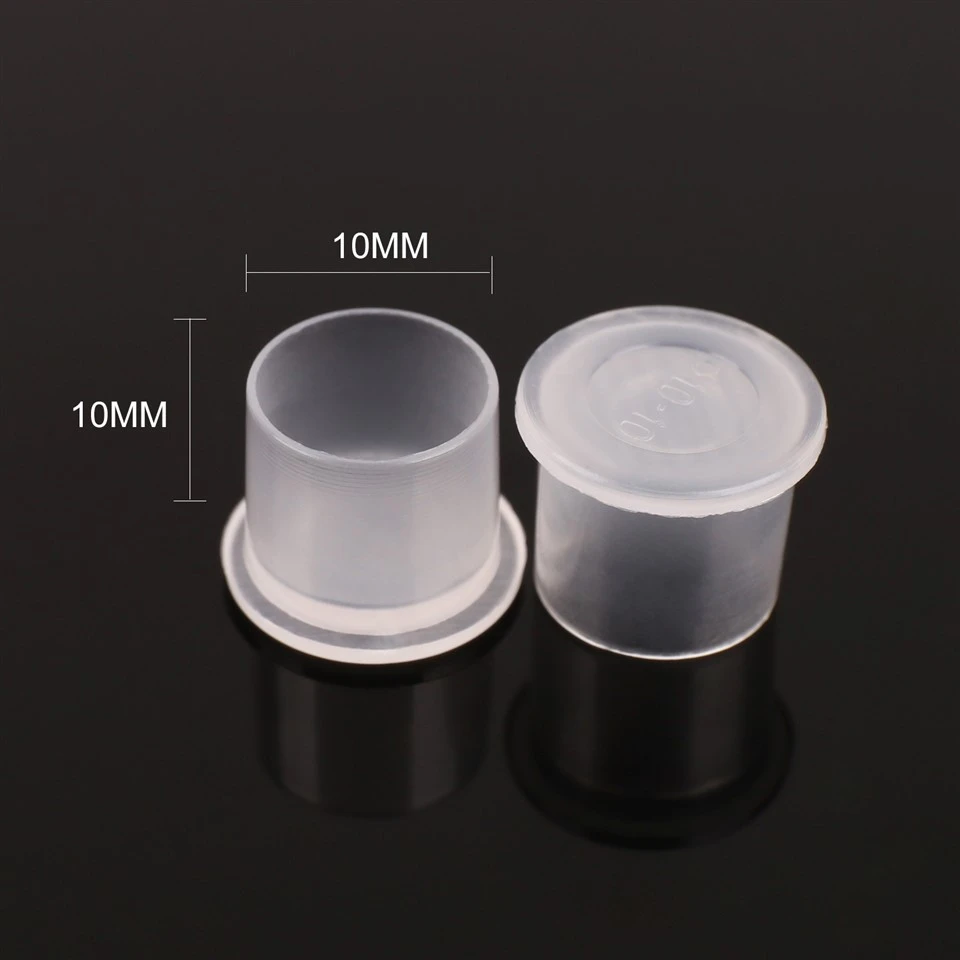 Cangkir tinta tato plastik portabel sekali pakai dengan dasar yang menebal - tersedia di berbagai model, cocok untuk penggunaan kecantikan & perawatan pribadi.