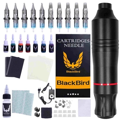 Kit Tato Standar Eropa Kartrid Rotary Tattoo Machine Kit