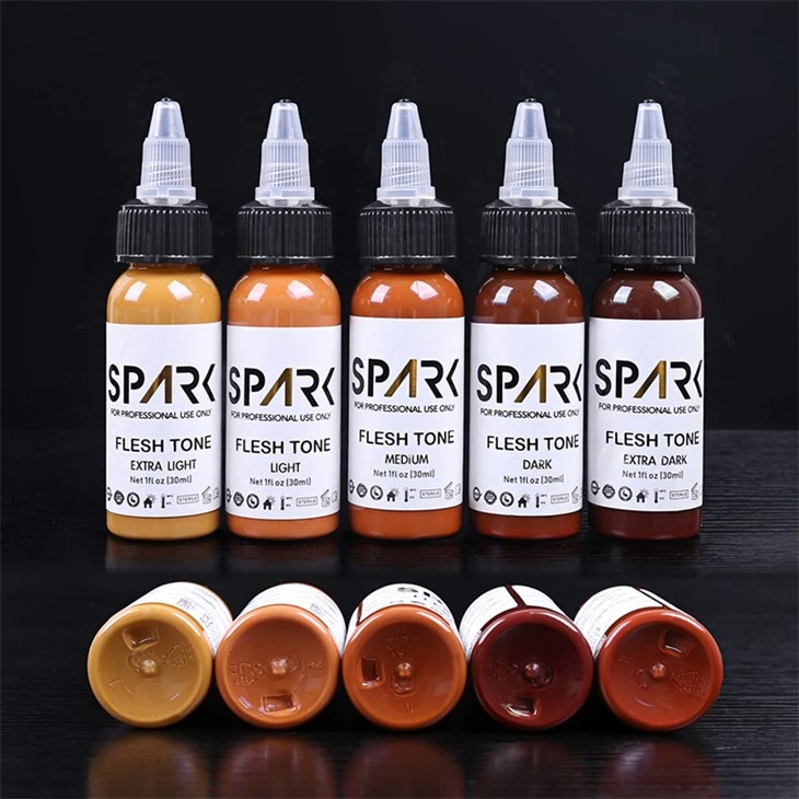 Seri Tinta Spark Tinta Tato Set Tinta Tato Profesional Vanta Hitam 8OZ 4OZ Tinta Super Hitam Seri Spark Tinta Tato Set Tinta Tato Profesional