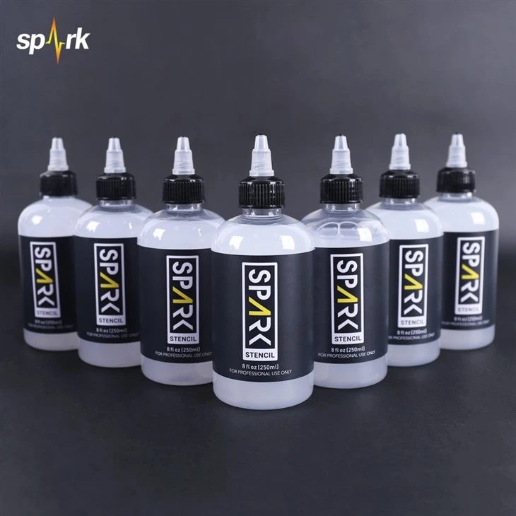 SAPRK 8 FL OZ (250 mL) Profesional cepat kering non - memudar gel smooth tattoo transfer stensil untuk seniman tato