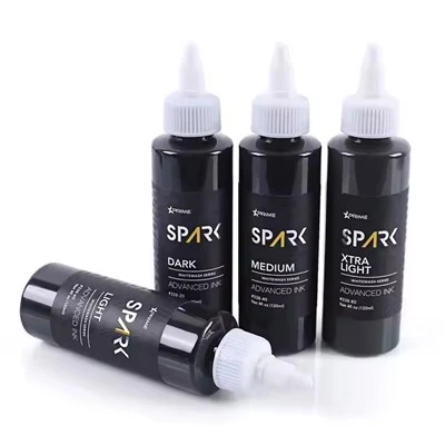 Factory Sparkle Custom 4oz 120ml White Wash Luar Biasa Cat Pigmen Tubuh Kulit Tepi Tinta Hitam Tato Kupu -kupu