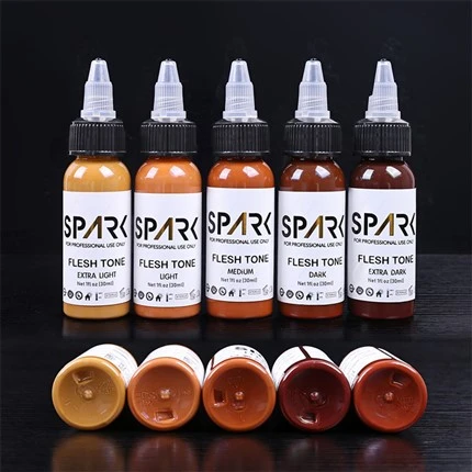 Seri Tinta Spark Tinta Tato Set Tinta Tato Profesional Vanta Hitam 8OZ 4OZ Tinta Super Hitam Seri Spark Tinta Tato Set Tinta Tato Profesional