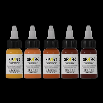 Set Tinta Tato Warna Daging Botol 1oz Profesional - Sesuai dengan REACH UE