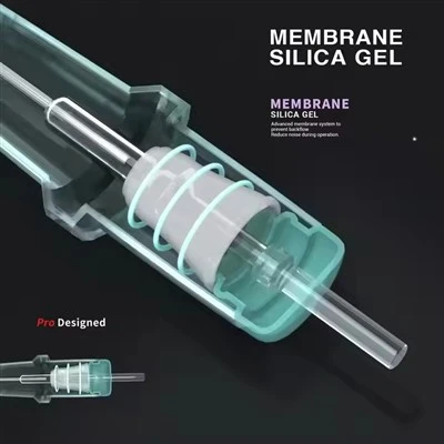 Spark baru membran shell transparan 0,35 mm /12 jarum kartrid tato untuk pasokan toko tato
