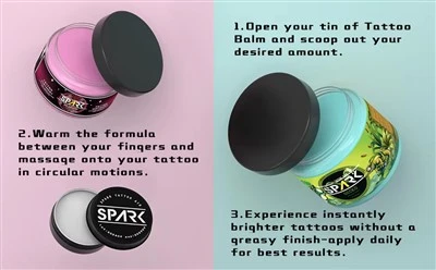Spark Premium Tattoo Aftercare Cream Skin Healing Protection Private Label Service