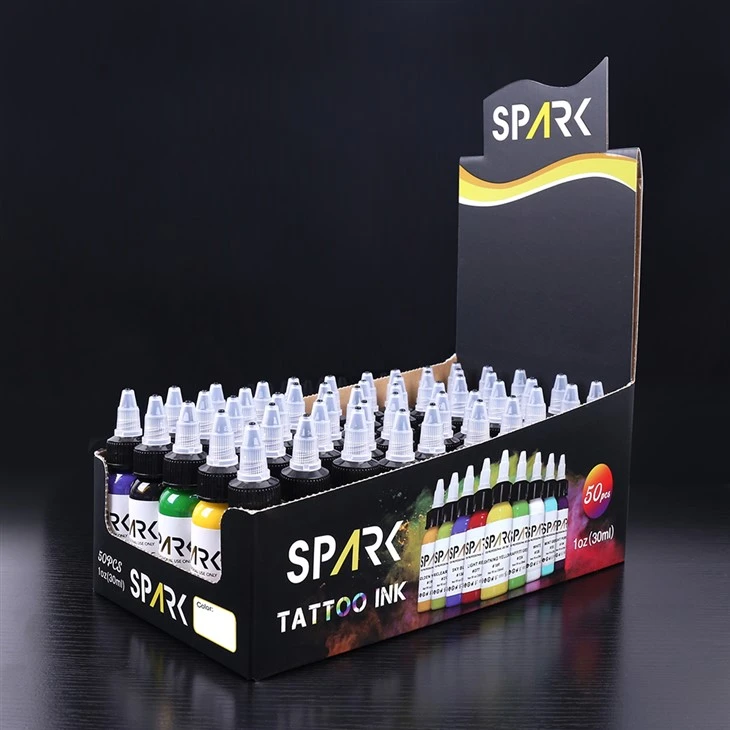 Spark Organik 0,5 oz Cepat Kering Panjang Suplai Tato Tato Tinta Tinta Permanen Pigmen Make untuk Seni Tubuh