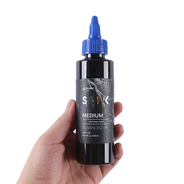 Spark Profesional 120ml Tato Hitam Tinta Tubuh Seni Tato Kit Profesional Greywash Makeup Tato Persediaan