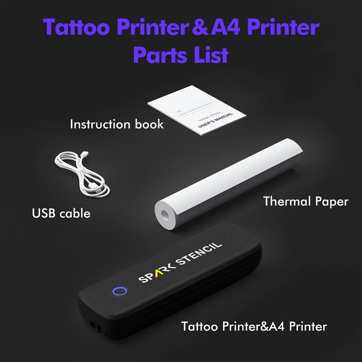 Wireless Bluetooth Temporary Tattoo Transfer Machine Stencil Type factory