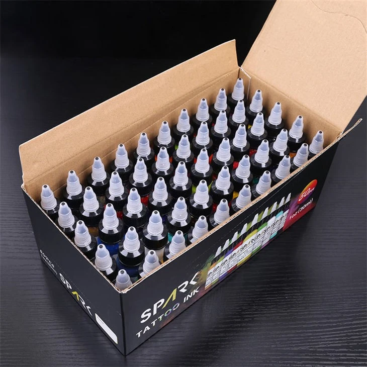 Set Tinta Tato Percikan Premium 50 Warna Set Tinta Tato Persediaan Tato