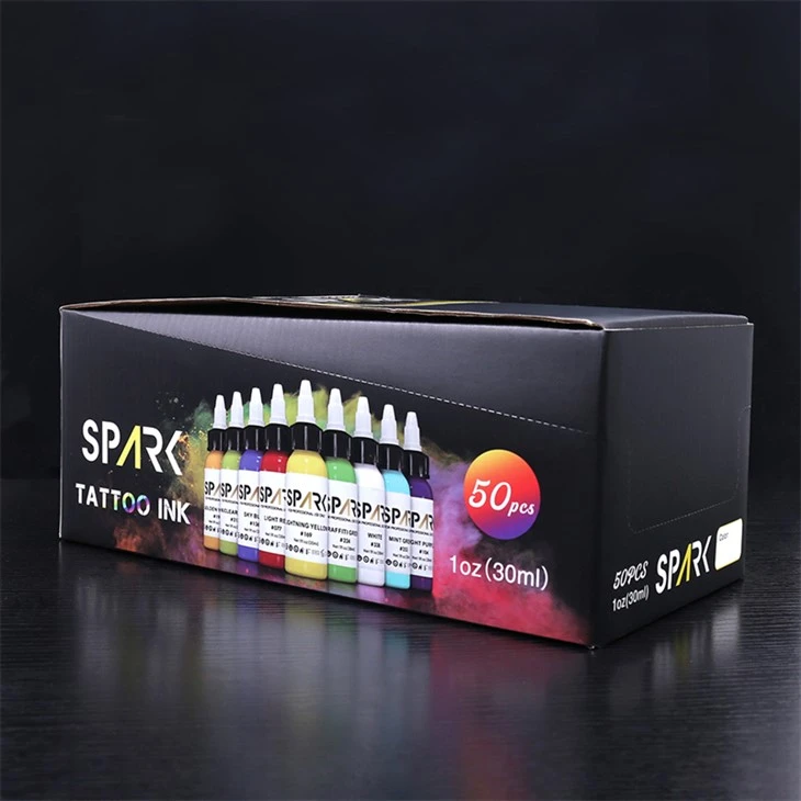50 Set Warna Tinta Tato dalam Tinta Tato Percikan Massal Tinta Tato Super Hitam