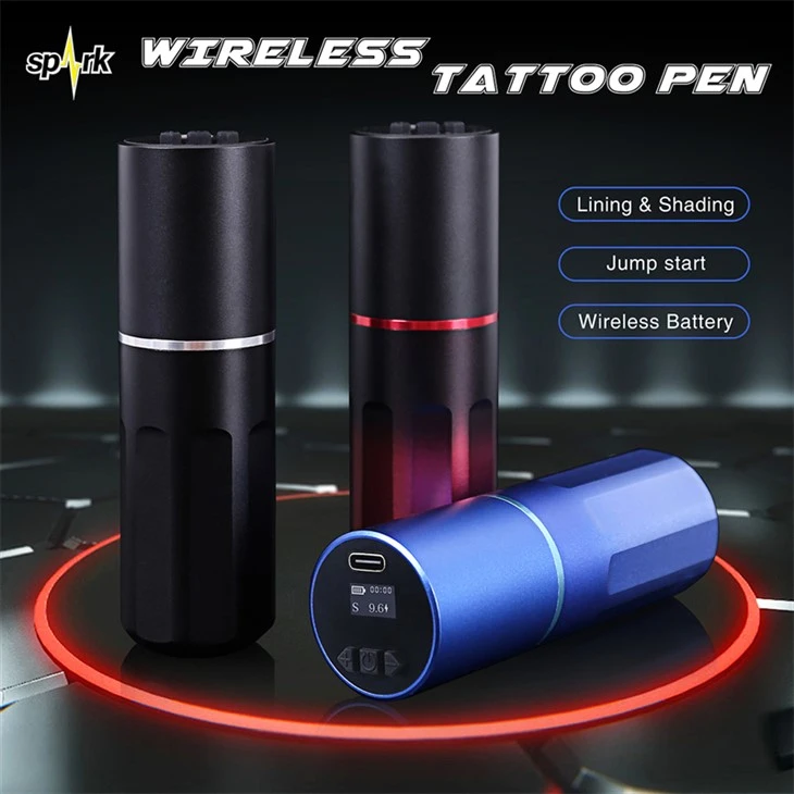 Mesin Tato Nirkabel Motor Tanpa Sikat Spark Pena Tato Nirkabel Spark untuk Seni Tubuh