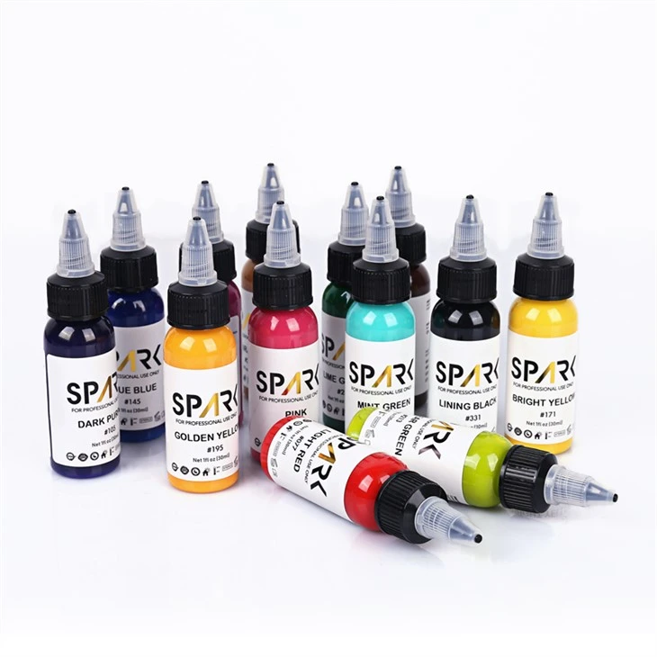 Set Tinta Tato Percikan Tinta Tato Pigmen Profesional