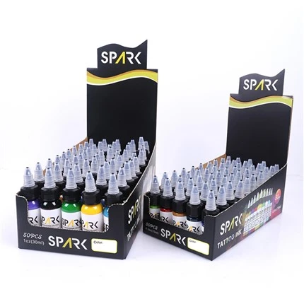 50 Set Warna Tinta Tato Bebas Timah Set Tinta Tato Percikan Tampilan Tinta Tato Profesional