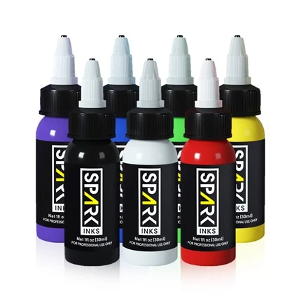 Tinta Tato Profesional Permanen OEM Spark 7 Warna