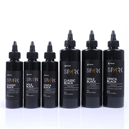 Tinta Tato Hitam Tiga Lubang Seri Tinta Hitam 8OZ Tinta Tato Bebas Timah