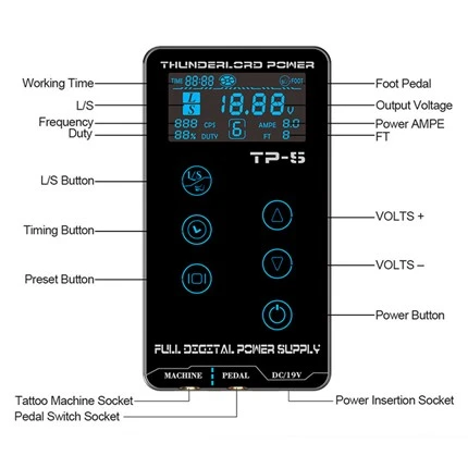 Catu Daya Tato LCD Untuk Tato