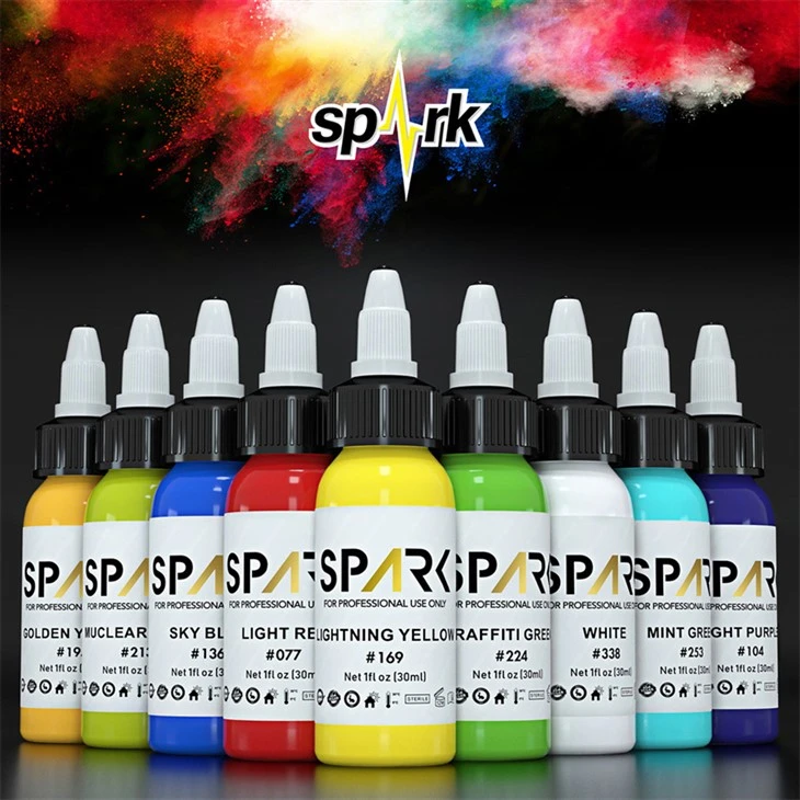 Spark Tinta Tato Bebas Timah Tinta Tato Hitam Tinta Tato Hitam