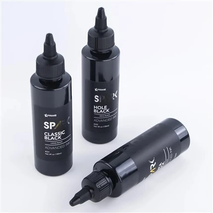 Tinta Tato Cahaya Hitam Tiga Hitam 8OZ Lubang Tinta Hitam Hitam Seri Tinta Tato Spark Set Tinta Tato